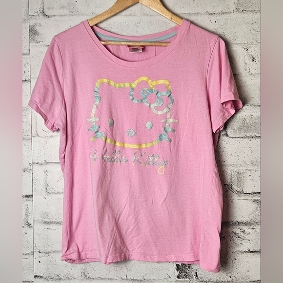 2014 Retro Hello Kitty Sanrio Pink Graphic T-Shirt - Picture 1 of 7